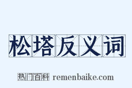 松塔反义词是什么意思的图片